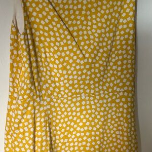 Anne Klein Yellow and White Textured Dress